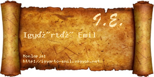 Igyártó Emil névjegykártya