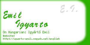 emil igyarto business card