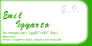 emil igyarto business card